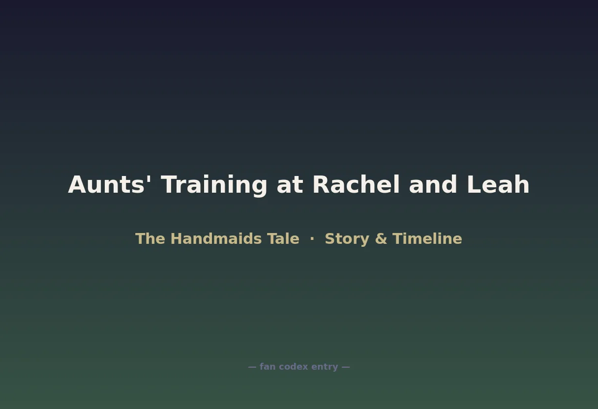 Aunts' Training at Rachel and Leah